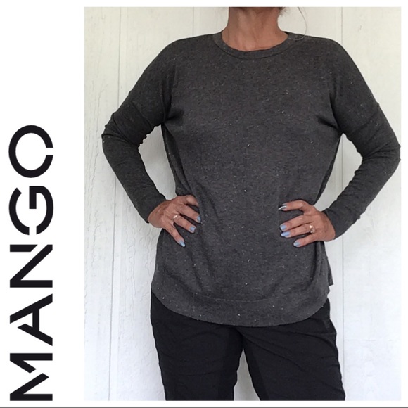 MANGO ROUND NECK KNIT SPARKLE SWEATER MEDIUM NWT - Picture 2 of 12